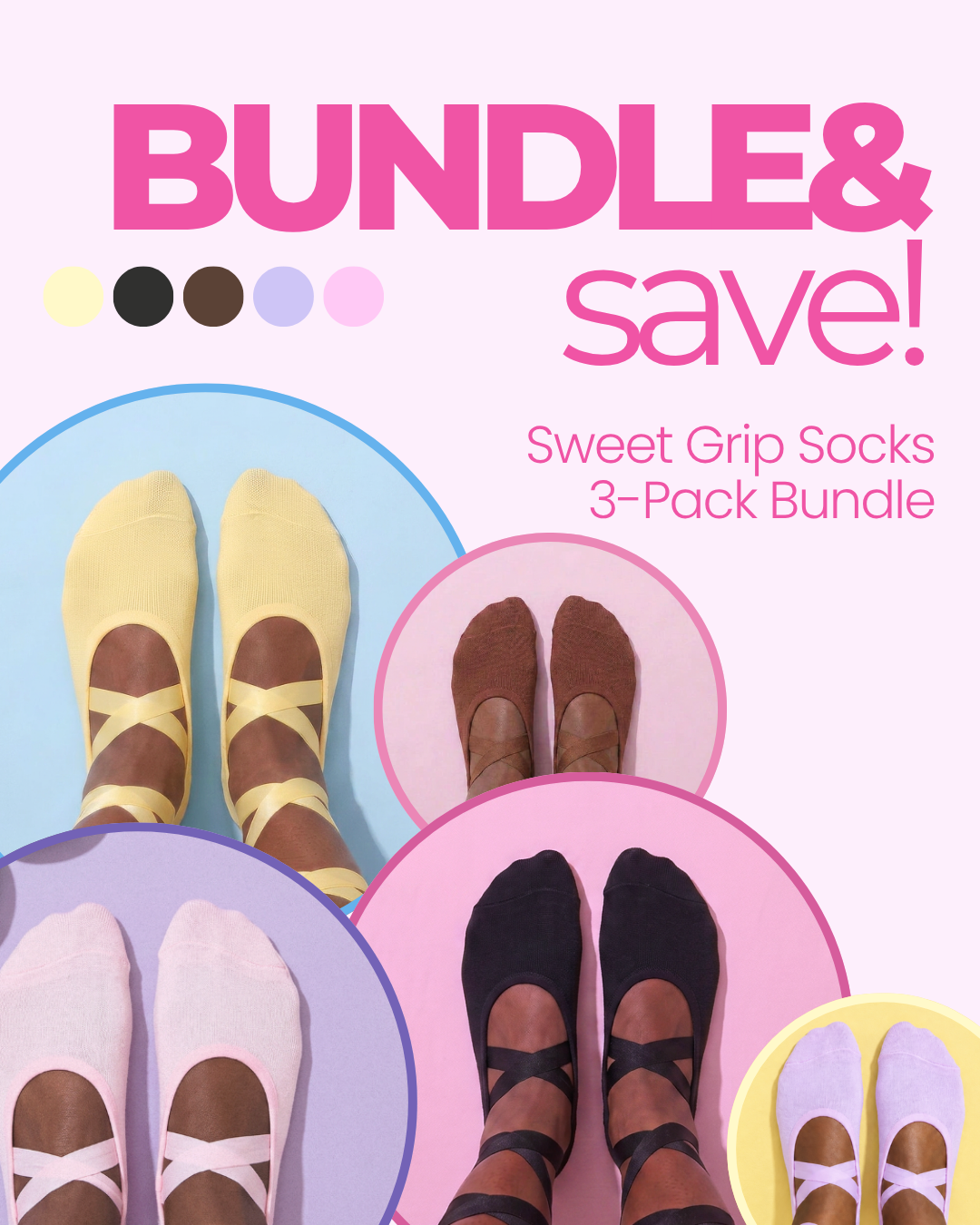 Sweet Grip Socks 3-Pack Bundle