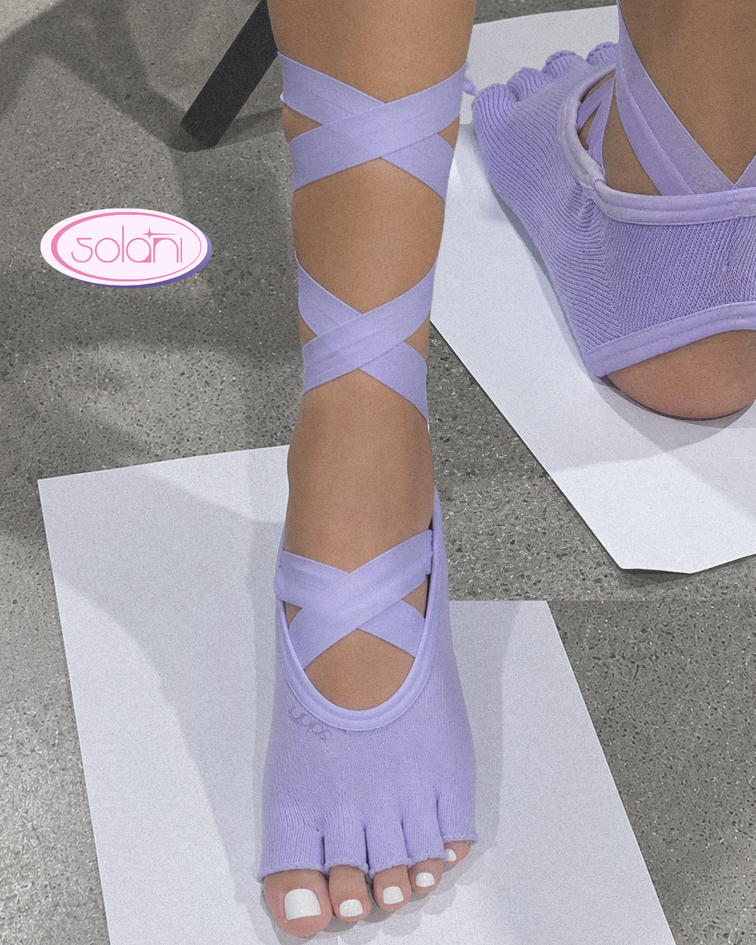 Lavender Sweet Grip Toe Socks