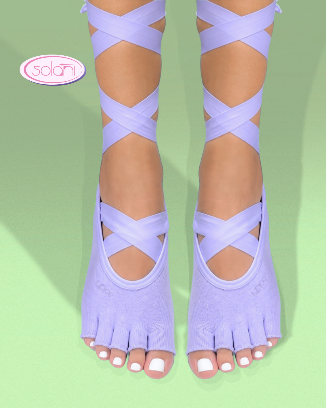Lavender Sweet Grip Toe Socks